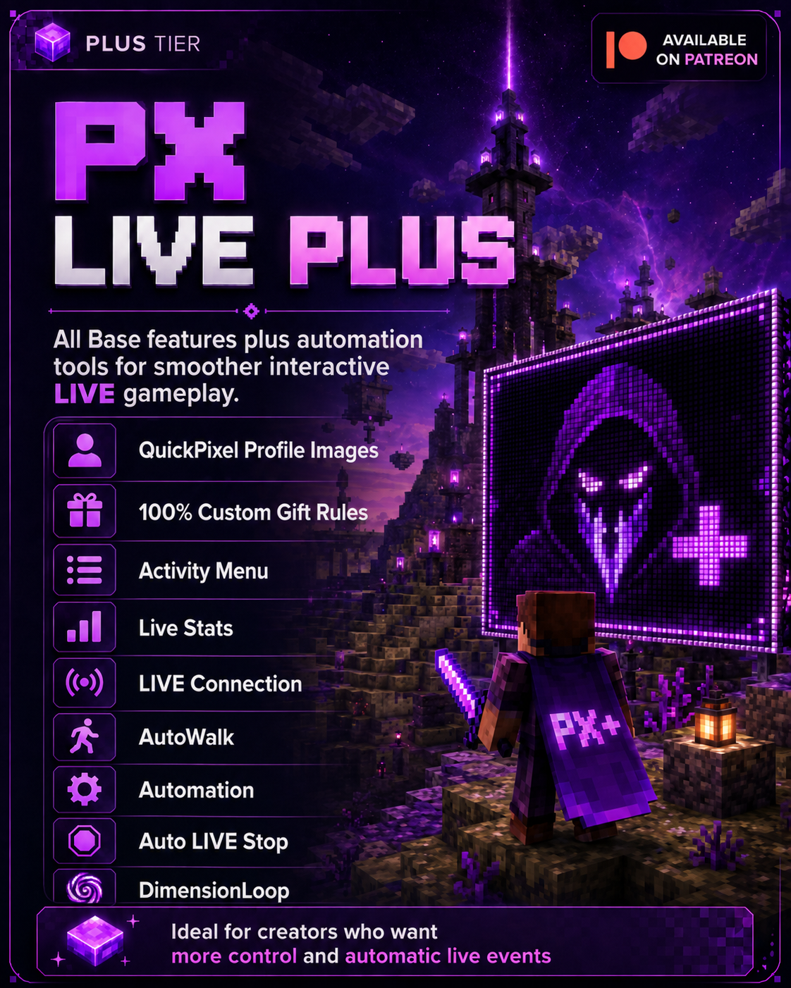 PX Live Plus plan promotional image